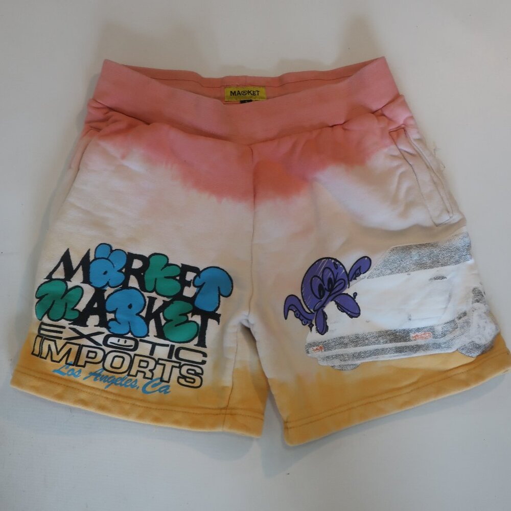 Boys Market (Item- 342) Tie-Dye Graphic Drawstring Activewear Shorts S